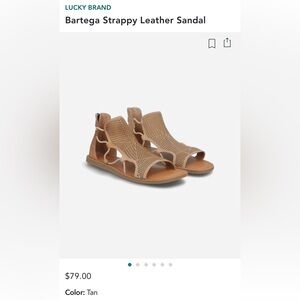 Lucky Brand Bartega Leather Sandal - Never worn
